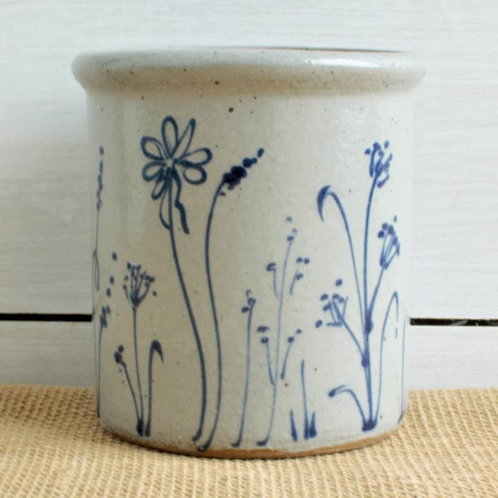 Candle Crock- Wildflower for wholesale by Rowe Pottery