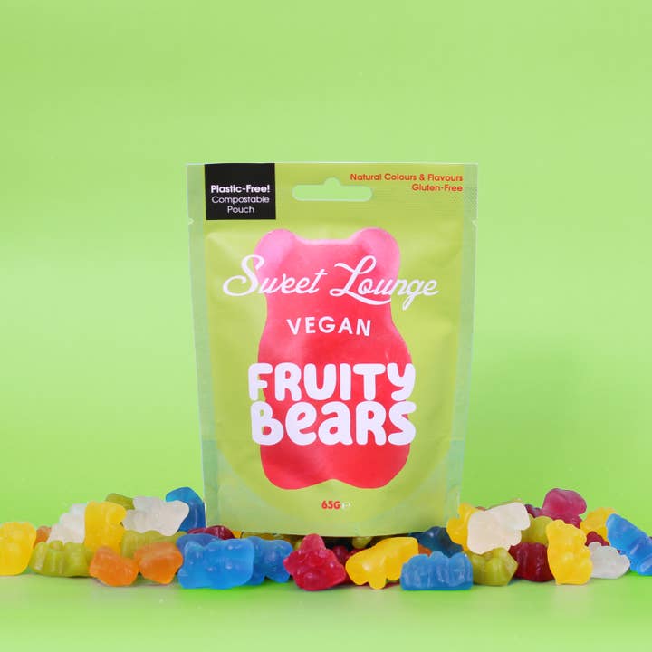 Sweet Lounge - Wholesale Gummy - Vegan Fruity Gummy Bears (Plastic-free) 65g