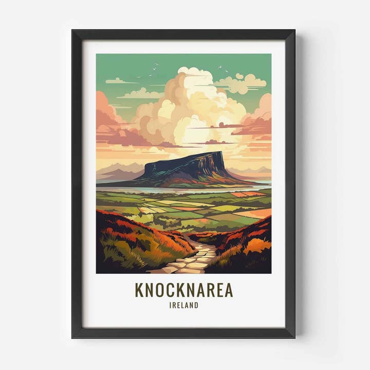 Stampa A4 di Knocknarea per la vendita all'ingrosso da parte di Breeze & Bubbles