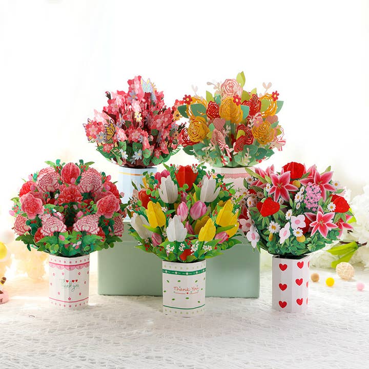 Funkyrel® Atzbranding Limited - Wholesale Mother's Day Card - Cardoi - 3D Bouquet Card for Mother's Day