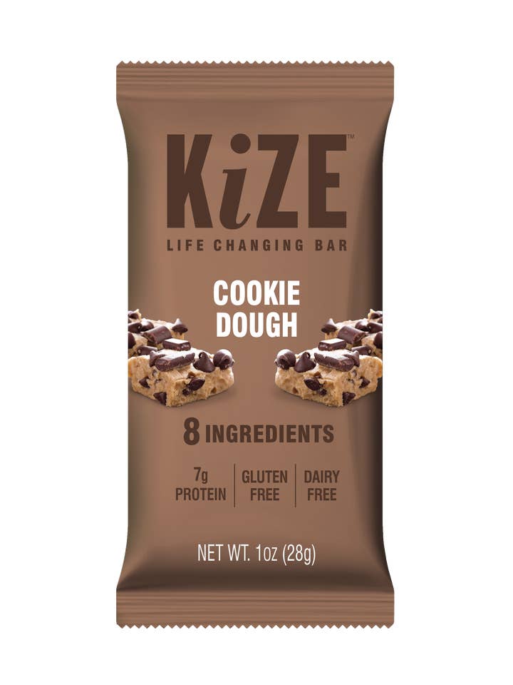 Cookie Dough, Protein Snack Bar, 1oz, 24ct for wholesale by KiZE Life Changing Bars