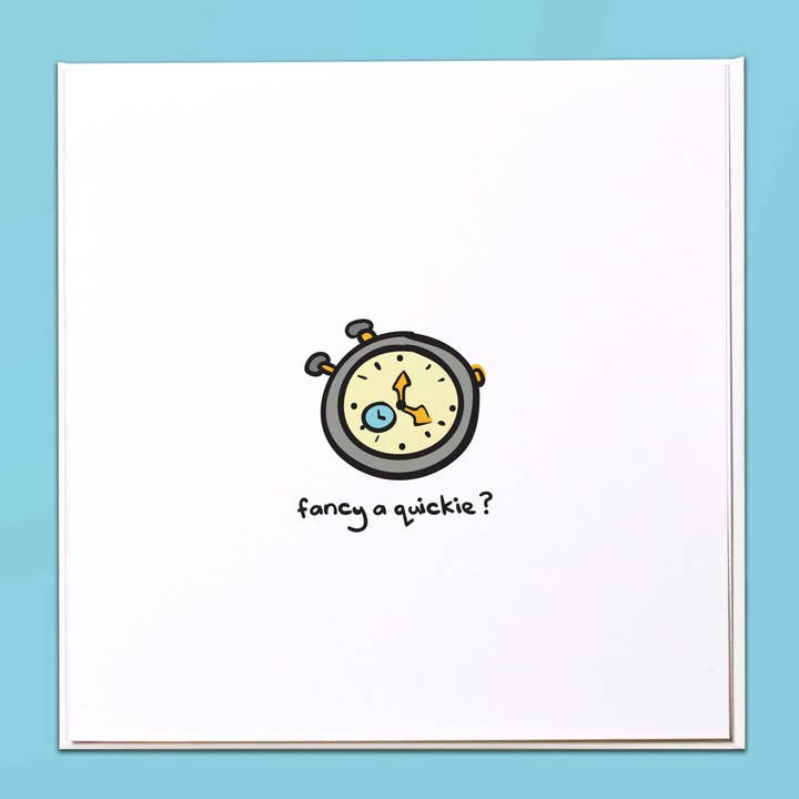Fancy a quickie Greeting Card for wholesale by The Crafty Giraffe