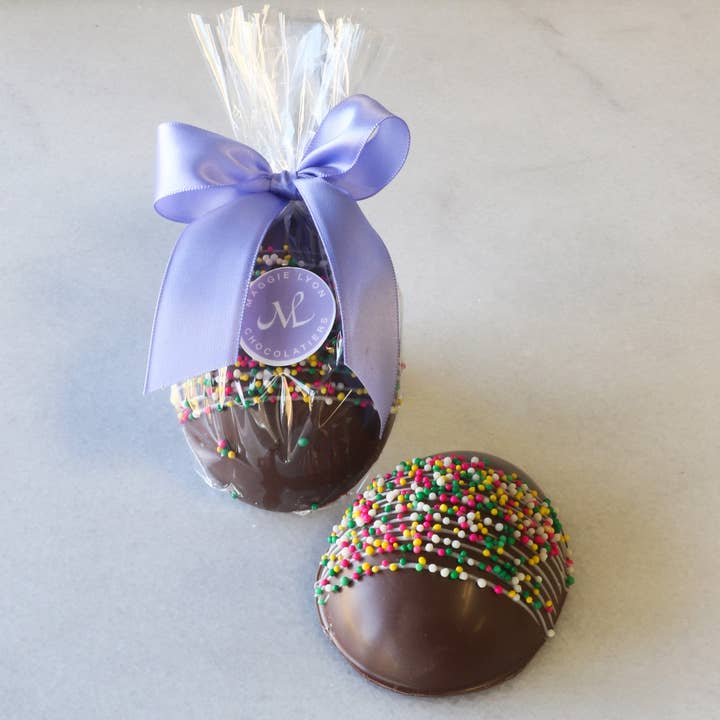 2oz Milk Chocolate Egg with Peanut Butter Filling for wholesale by Maggie Lyon Chocolatiers