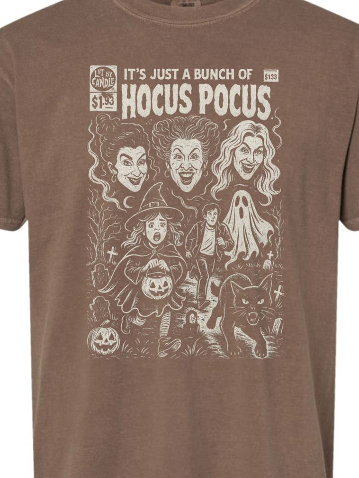 Kiki's Boutique - Wholesale Screen Printed T-Shirt - Women's - Hocus Pocus Comfort Color Tee 1