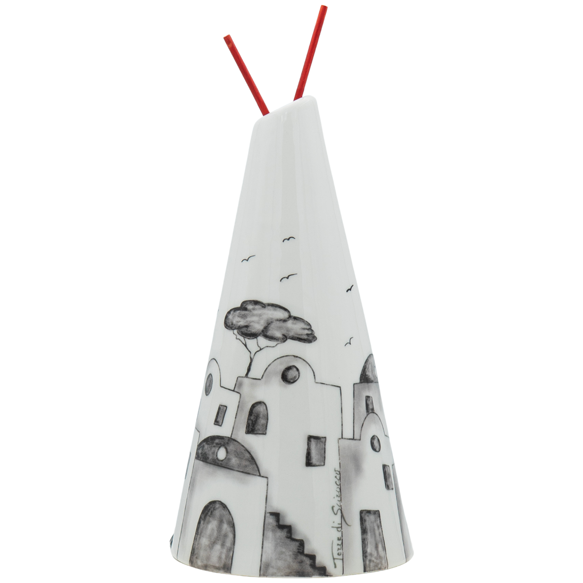 Terre di Scirocco - Vendita all'ingrosso Diffusori a lamella - Profumatore Citta' B/N III Misura H 25cm2