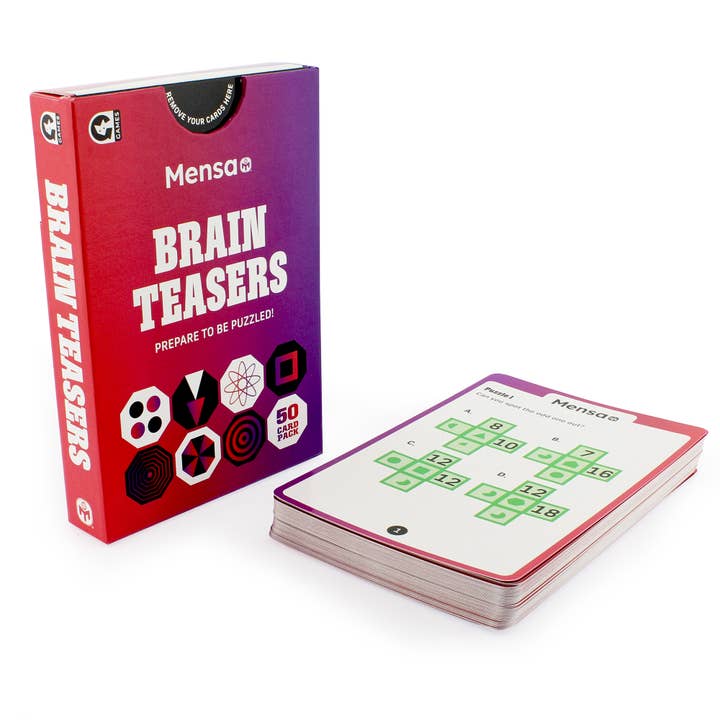 Ginger Fox UK – wholesale Card game – MENSA - BRAIN TEASERS