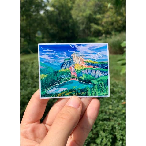 Glacier National Park Sticker for wholesale by Kate Hickman Art