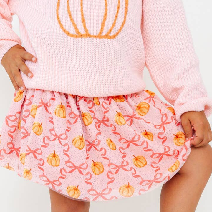 Sweet Wink - Wholesale Tutu - Kids - Pumpkin Trellis Tutu - Kids Clothing - Kids Fall Tutu2