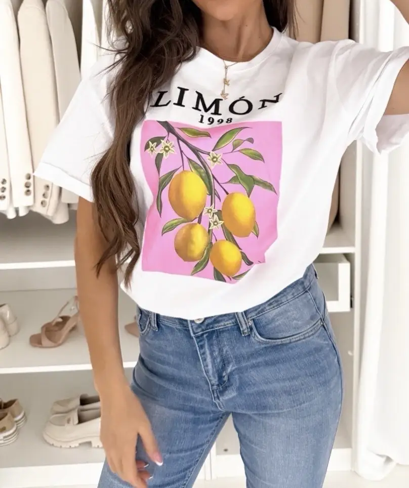 ESTEE BROWN - Wholesale Screen Printed T-Shirt - Women's - Women's large printed T-shirt - 2206-300