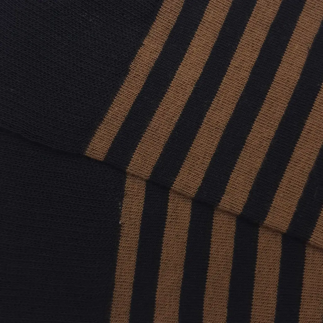 Brown Black MissCalcetin Low Shaft Fine Stripe Brown-Black for wholesale on Faire2