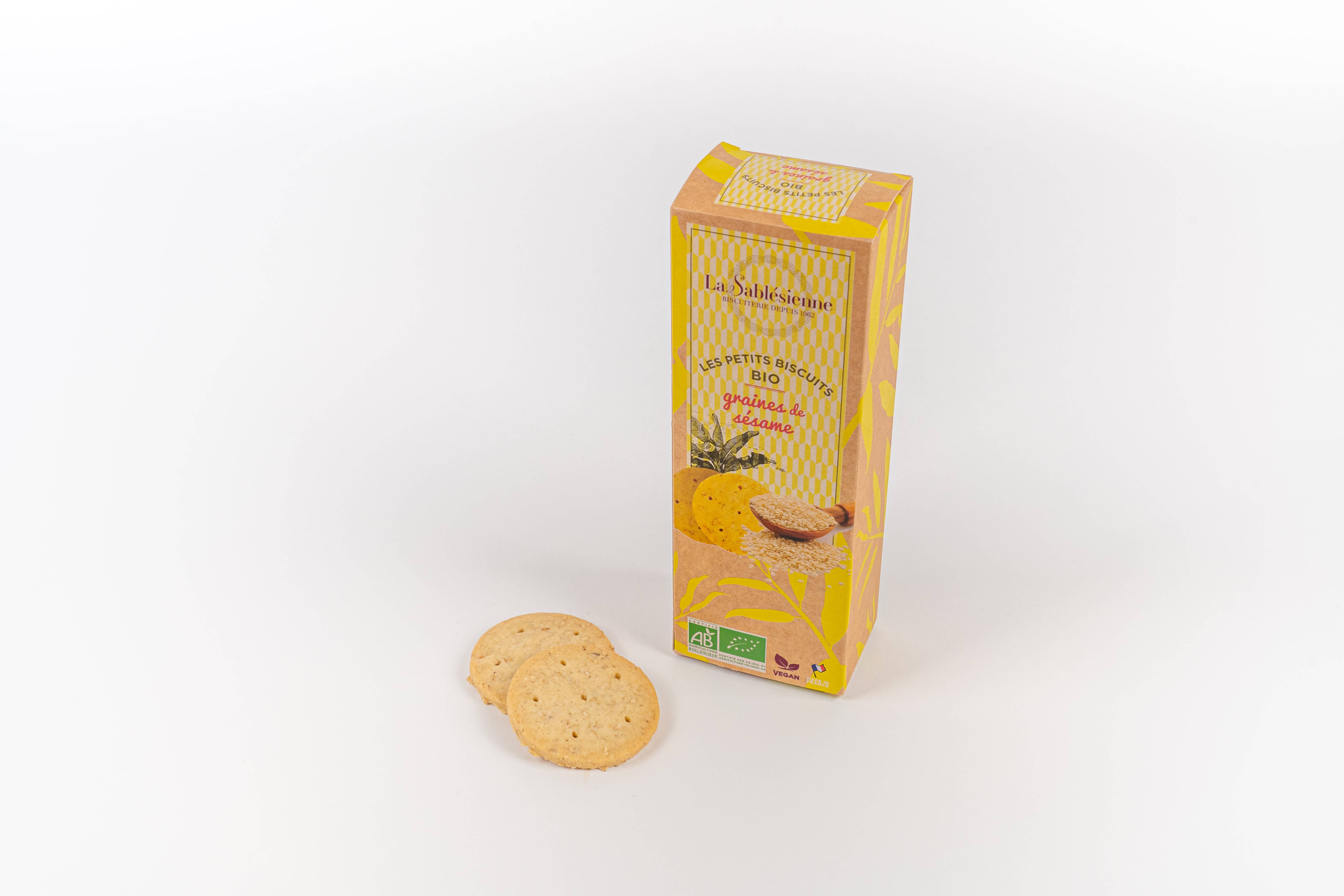 LA SABLESIENNE - Wholesale Cookie - Organic & Vegan Sesame Seed Shortbread Cookies Box