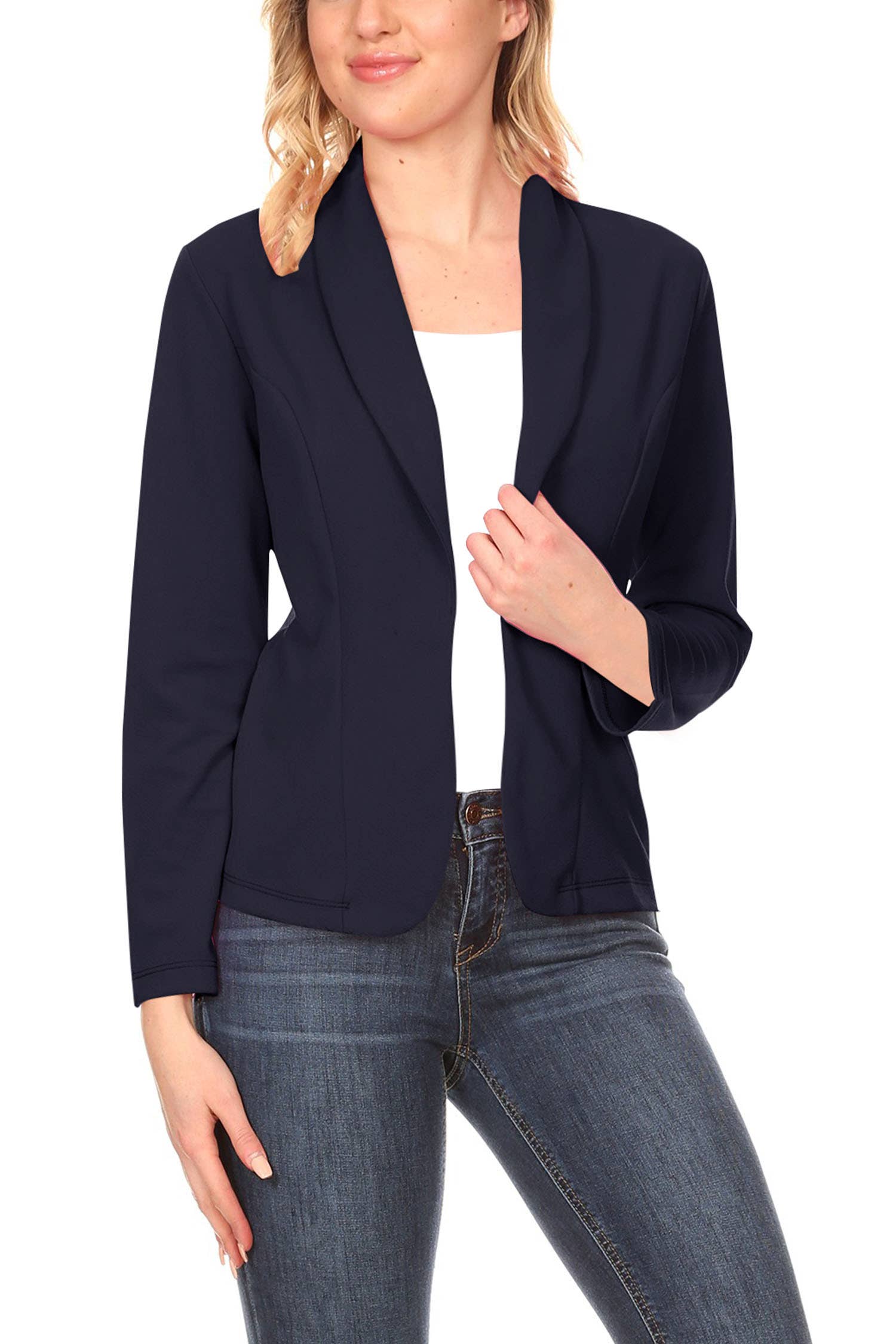 MOA COLLECTION - Vente Blazer – femme - Blazer décontracté à manches longues pour femmes11