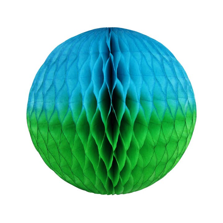 studio THIE - Wholesale Decal – Party decorations - Honeycomb Ball Two-Tone 25cm Green & Blue1