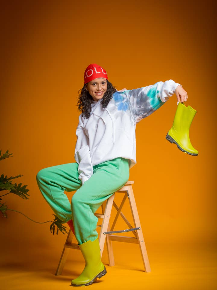 Sweat à capuche tie-dye argenté à la main, sweat unisexe recyclé pour la vente par JOLLIA