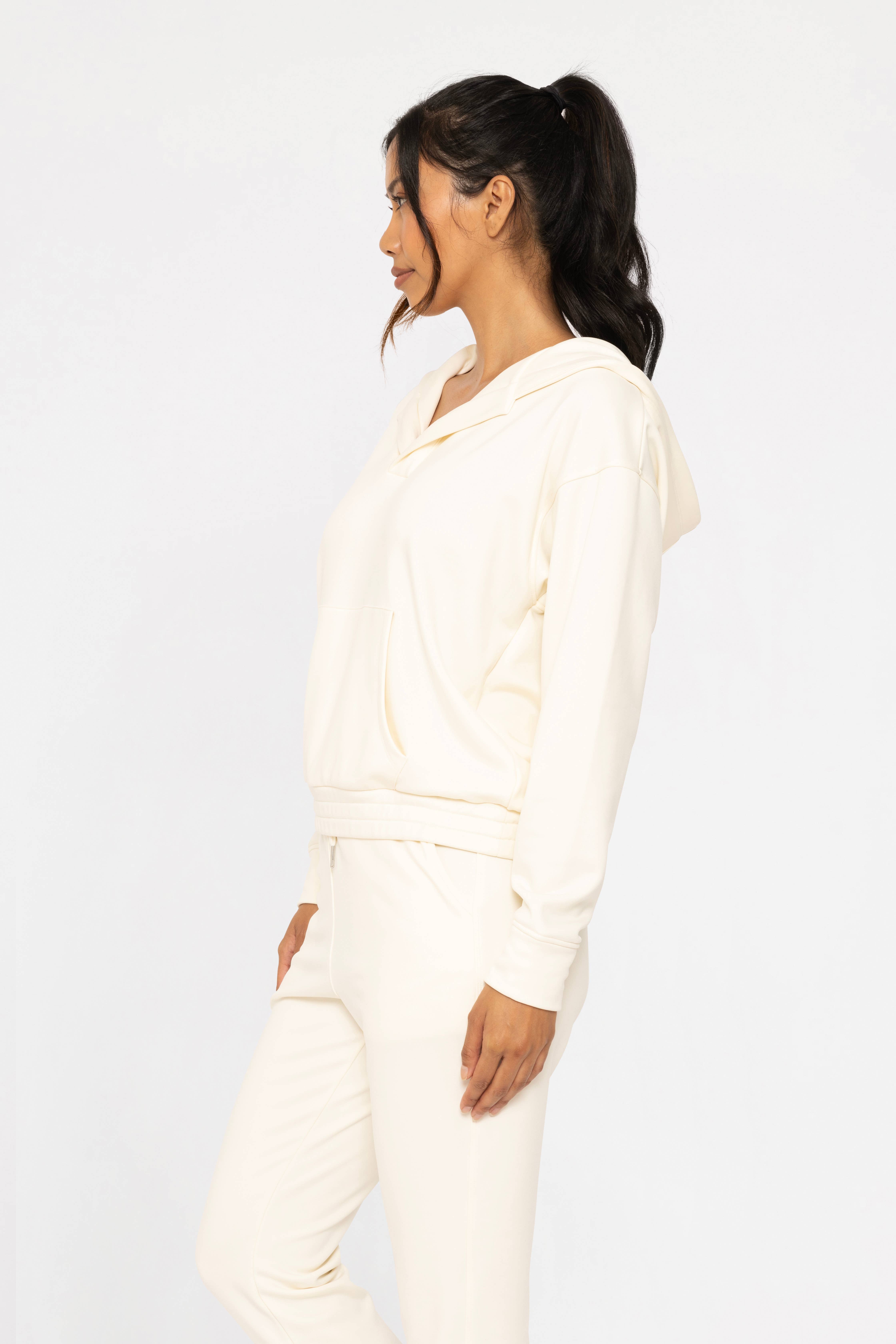 Mono B - Wholesale Hoodie - Women's - Elevated Pullover Henley Hoodie5