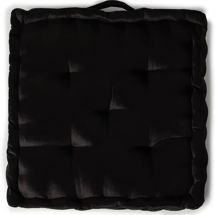 Black REDEARTH Velvet Floor Pillows-Premium Rayon Cotton Velvet for wholesale on Faire4