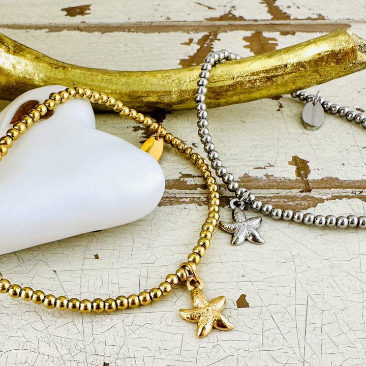 Mein Mantra – Großhandel Armband mit Charms/Anhängern – Kugelarmband mit Seestern1