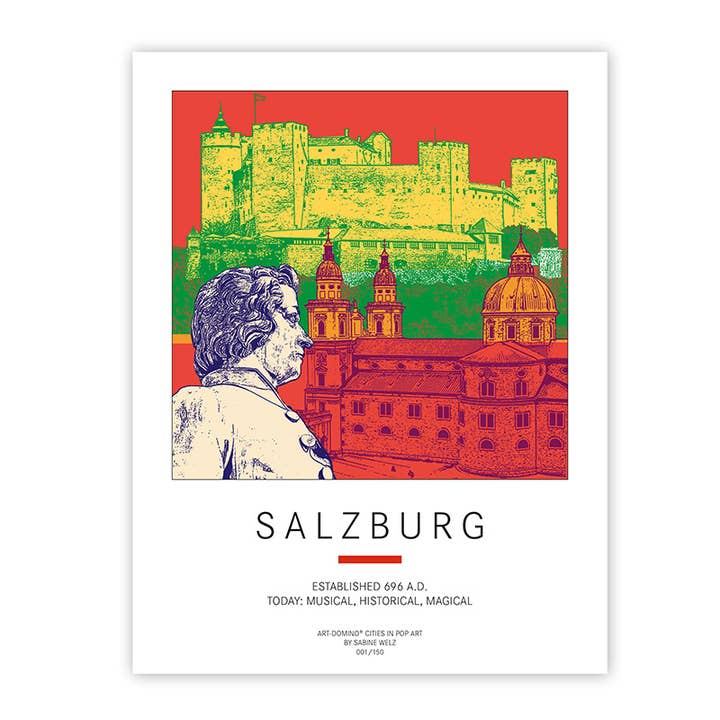 Plakat - Salzburg por atacado de ART-DOMINO® CITIES IN POP ART