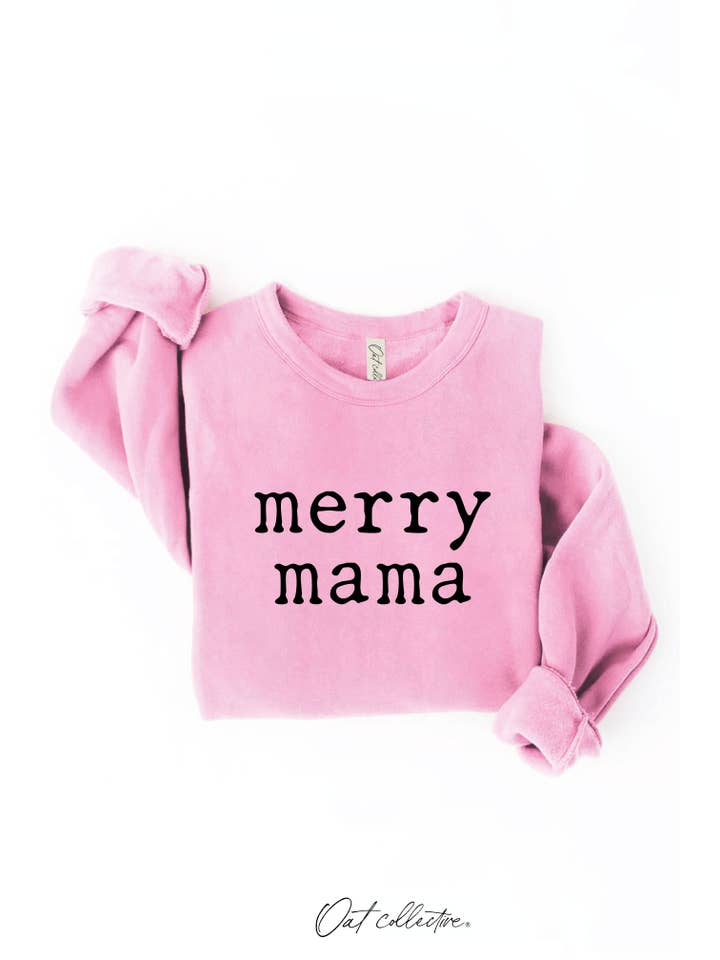 OAT COLLECTIVE - Wholesale Graphic Sweatshirt - Women's - MERRY MAMA Graphic Sweatshirt 13