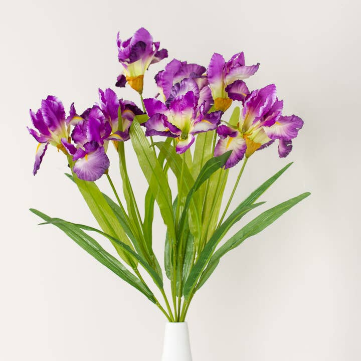 22" Spring Artificial Iris Flower Bush   for wholesale by Factory Direct Craft