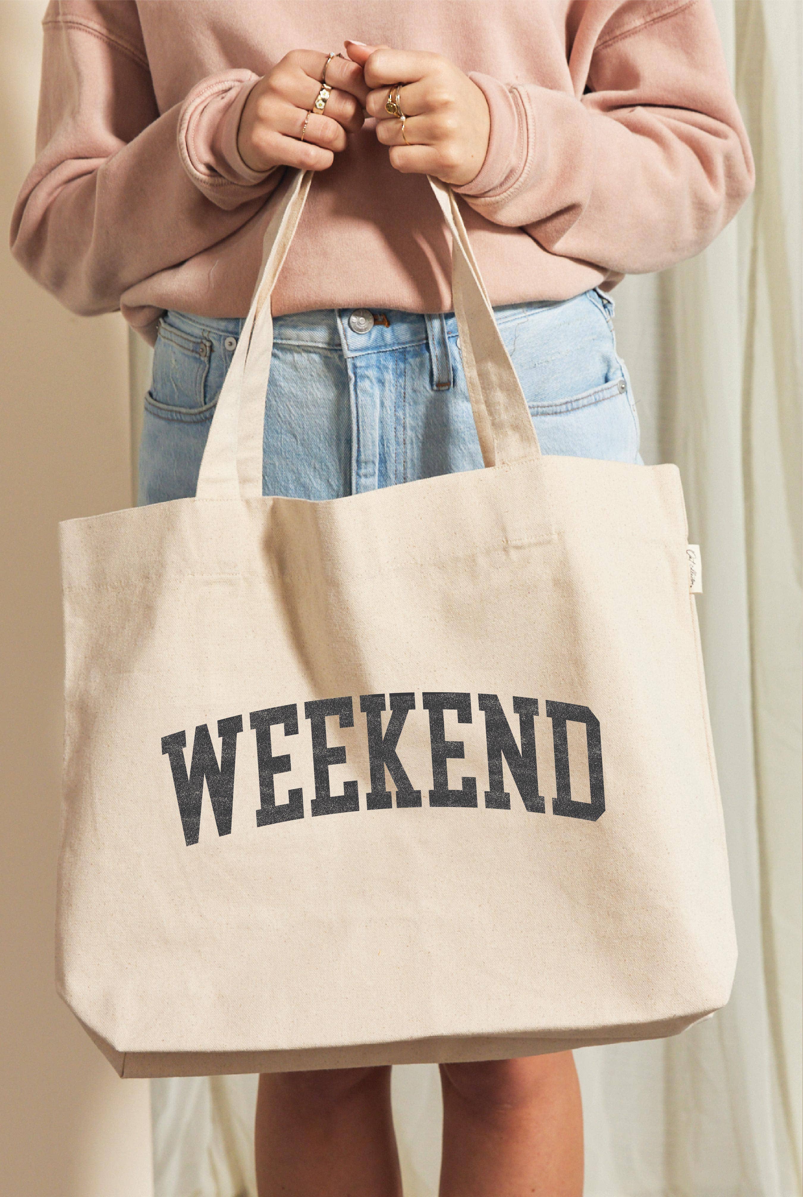 NATURAL WEEKEND Canvas Tote Bag for wholesale on Faire2