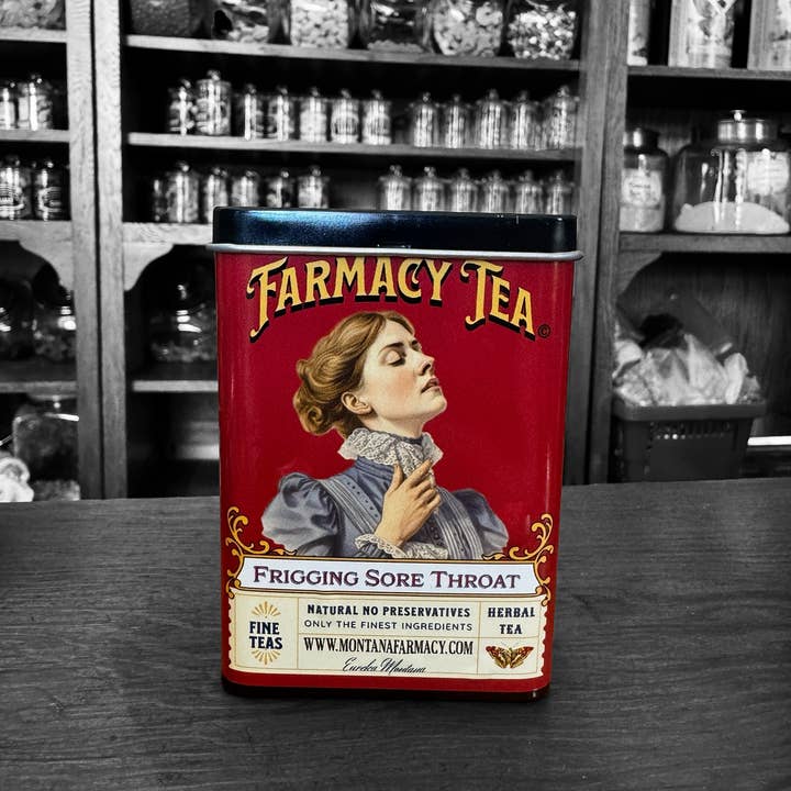 Montana Farmacy - Wholesale Tea Bags - Frigging Throat Tea Soothing Tasty Tea Tin pocket/ travel
