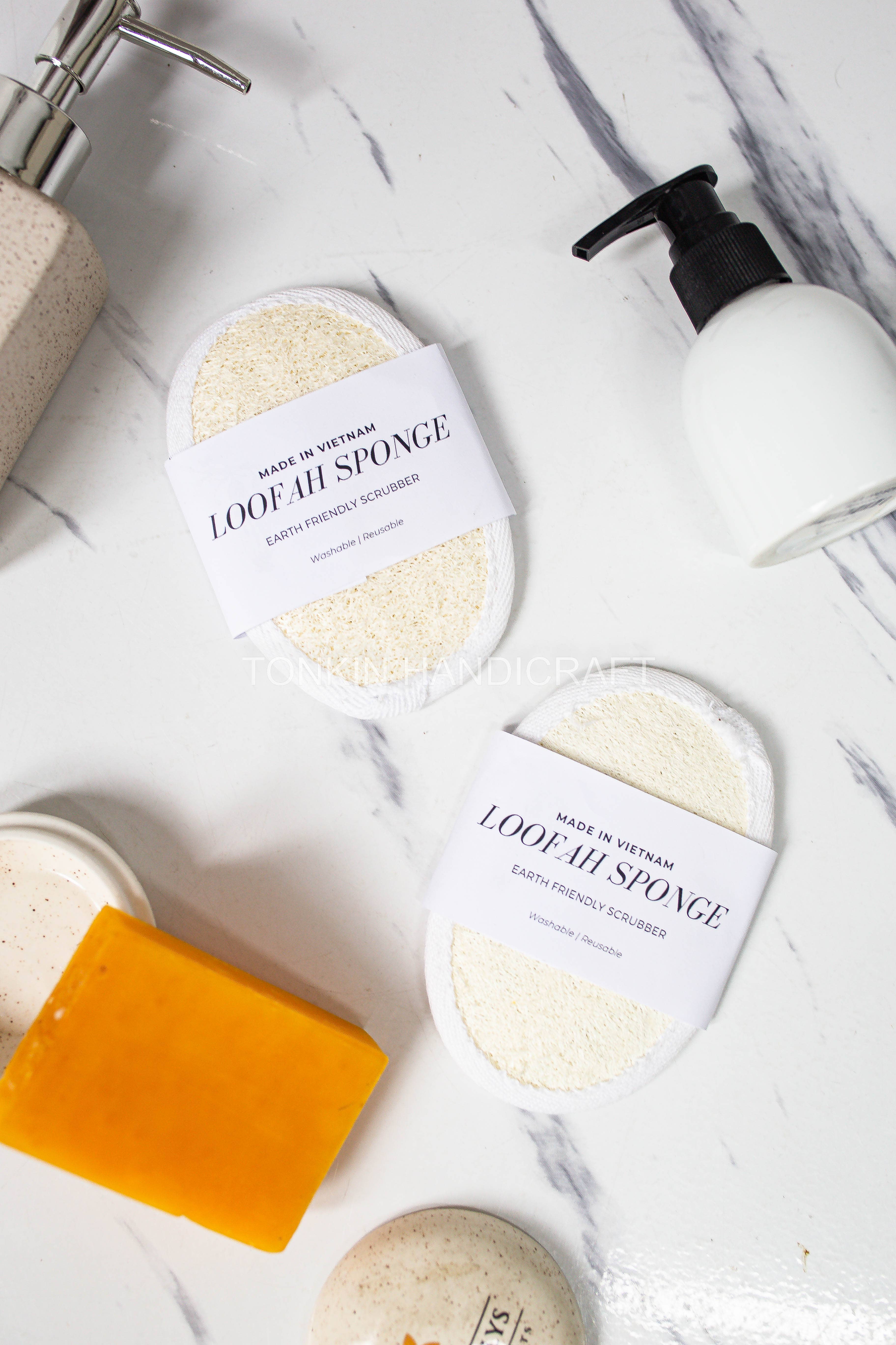 Tonkin Handicraft - Wholesale Loofah - Organic Loofah Exfoliating Pads0