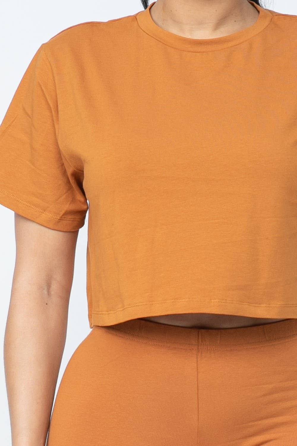 Boswell - Wholesale Top & Short Set (NOT Loungewear) - Women's - Biker Short Set With Short Sleeve Crop11