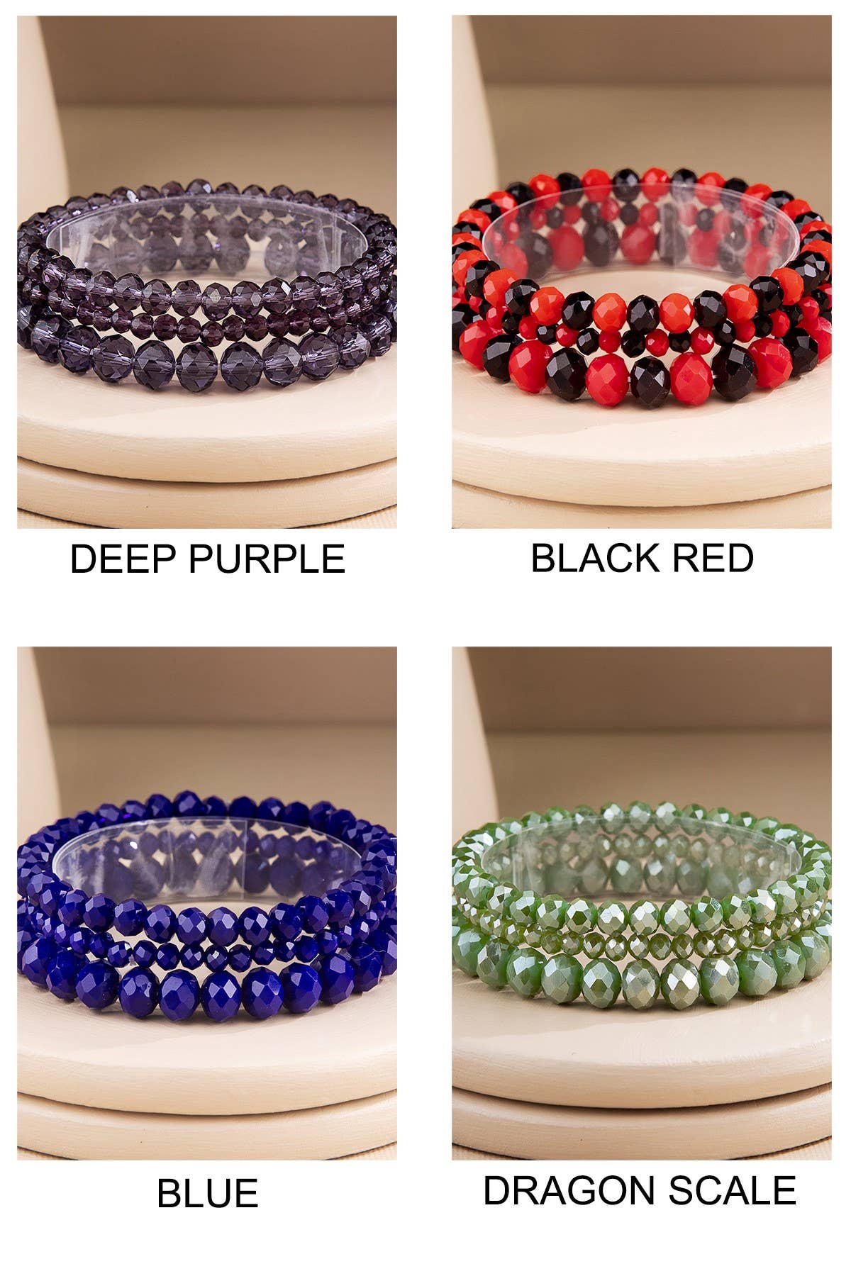 Urbanista – Pulseira de missangas por atacado – Conjunto de Pulseiras de Contas de Vidro de 3 Fios5