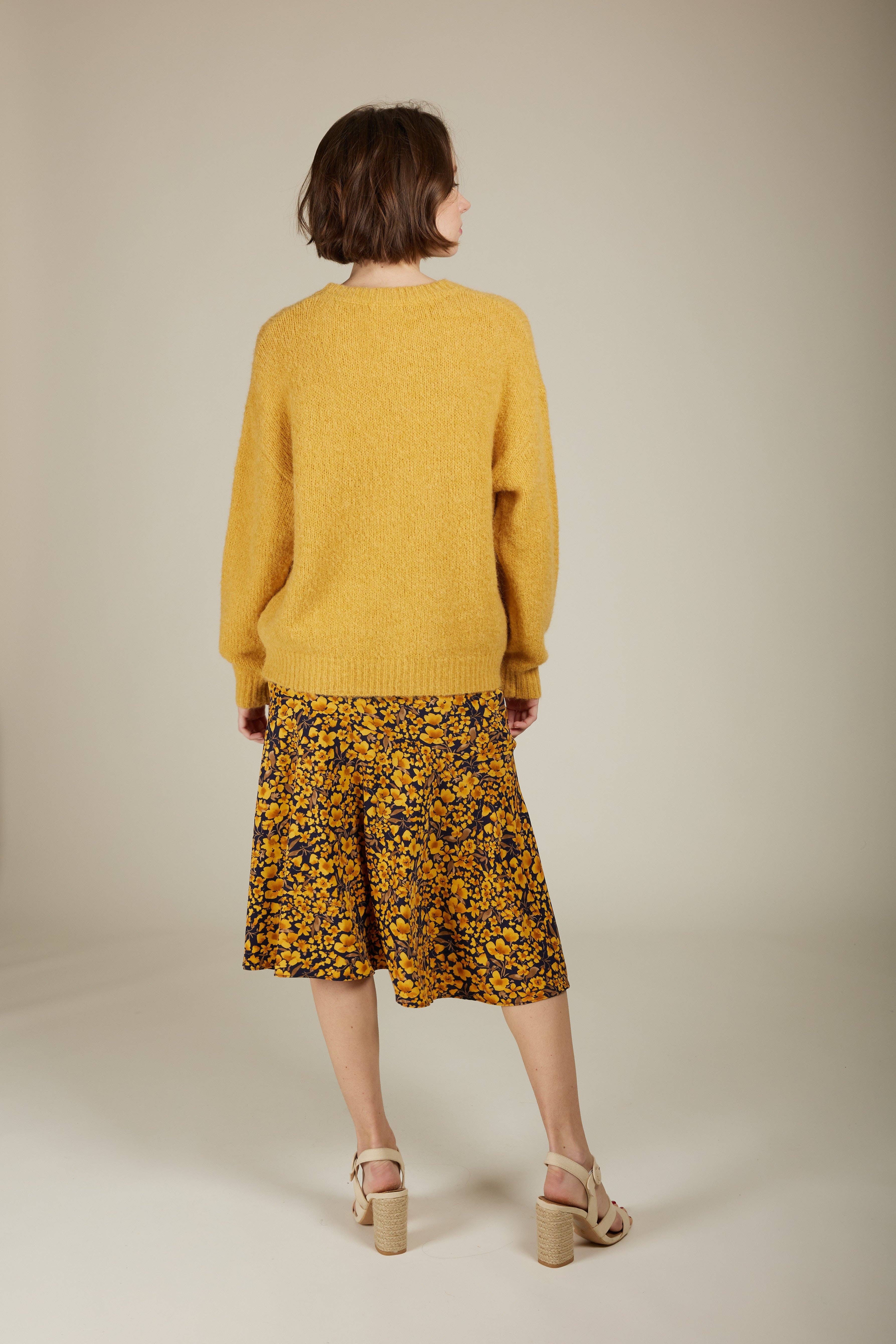 Andy & Lucy – Großhandel Rock – Damen – JEANINE - Blumenmuster Midirock7