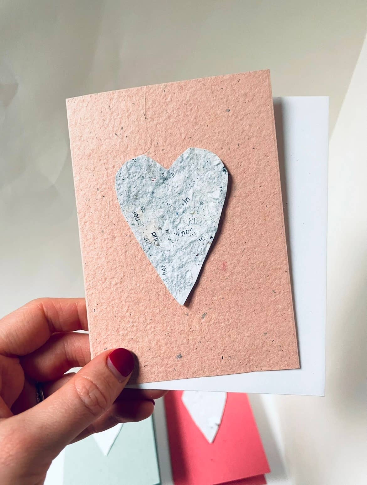 Atelier By Cat – Großhandel Liebeskarte – Mini-Magazin Herz Handgemachte Karten, Umweltfreundliche Papierkarten14