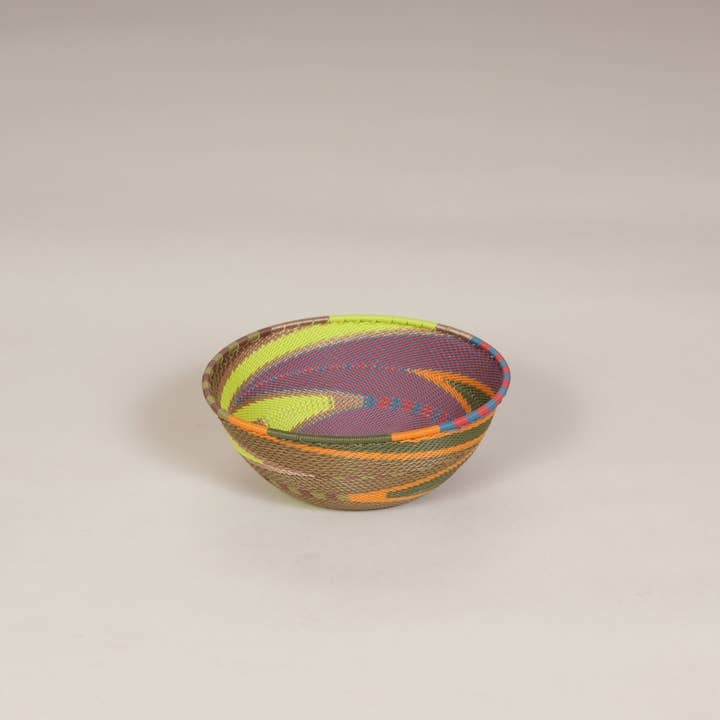AS'ART a sense of crafts - Wholesale Decorative Plate/Dish/Bowl - Braided telephone wire bowl, Mix&Glow colors22