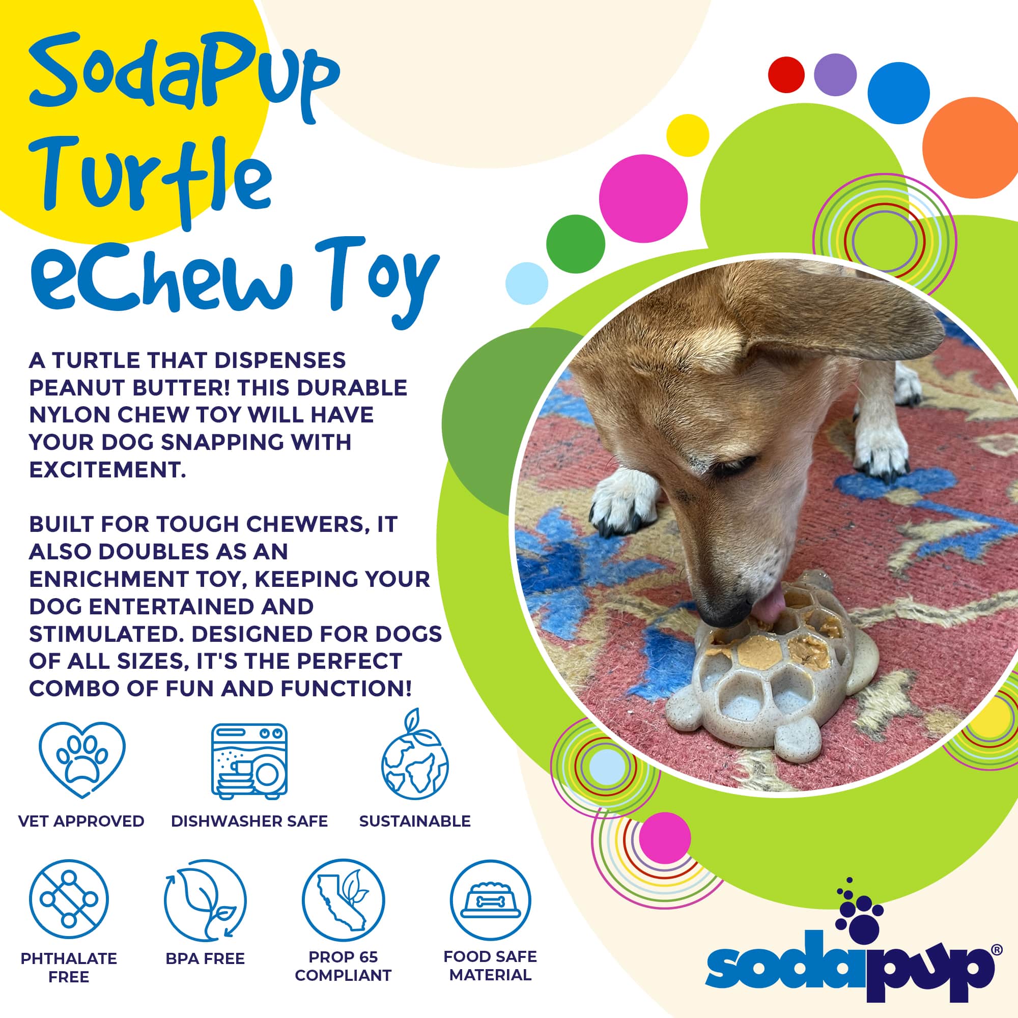 SodaPup Dog Toys - Wholesale Kauwspeeltje voor honden - Hond - Duurzaam schildpaddenspeelgoed van nylon voor kauwen en verrijking2