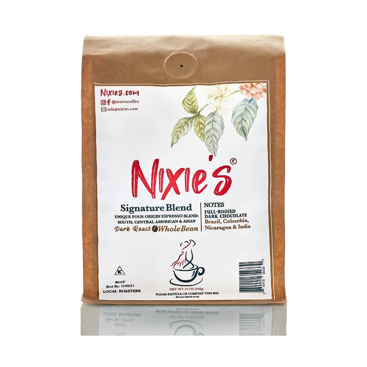 Signature Espresso Blend Coffee Whole Bean for wholesale by Nixie's Coffee