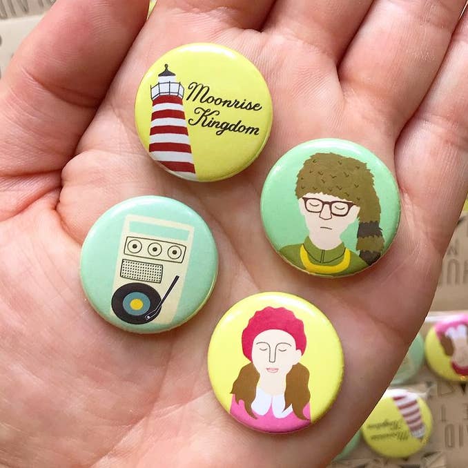 Moonrise Kingdom - pins or magnets for wholesale by Arthur's Plaid Pants
