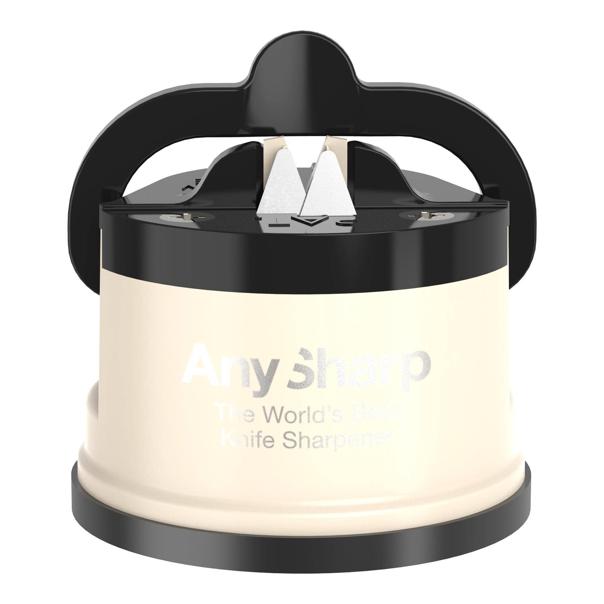 AnySharp Pro Metal World&s Best Knife Sharpener with Suction, Gunmetal