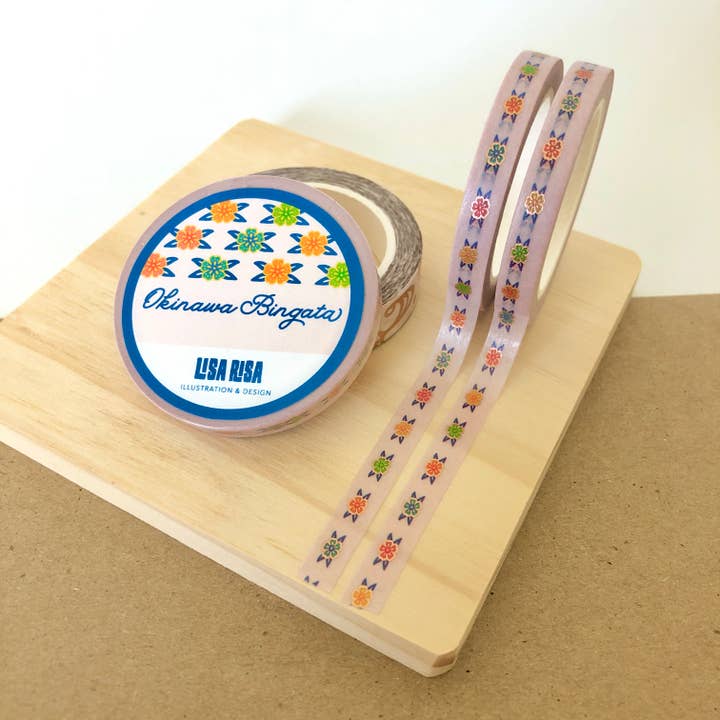Okinawa Bingata Gold Foil 6mm Washi Tapes for wholesale by LISARISA