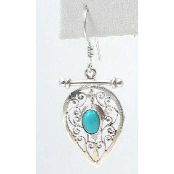 Jali-hänge i sterlingsilver med turkos sten RPe2010T för wholesale av Dorjebajra Tibet Shop