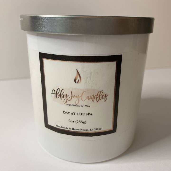 9oz Candle Day in the Spa for wholesale by AbbyJoy Candles