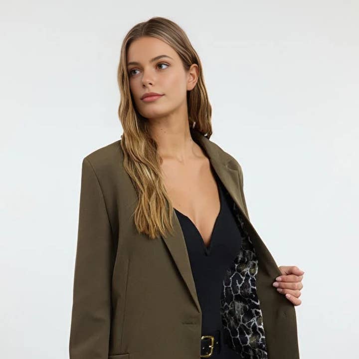 Veste Blazer Tissée avec Détail de Doublure pour la vente par WOVCOR