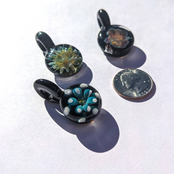 Emily Powell Glass - Wholesale Individual Charm/Pendant - Handmade Glass Pendants - Assorted Colors