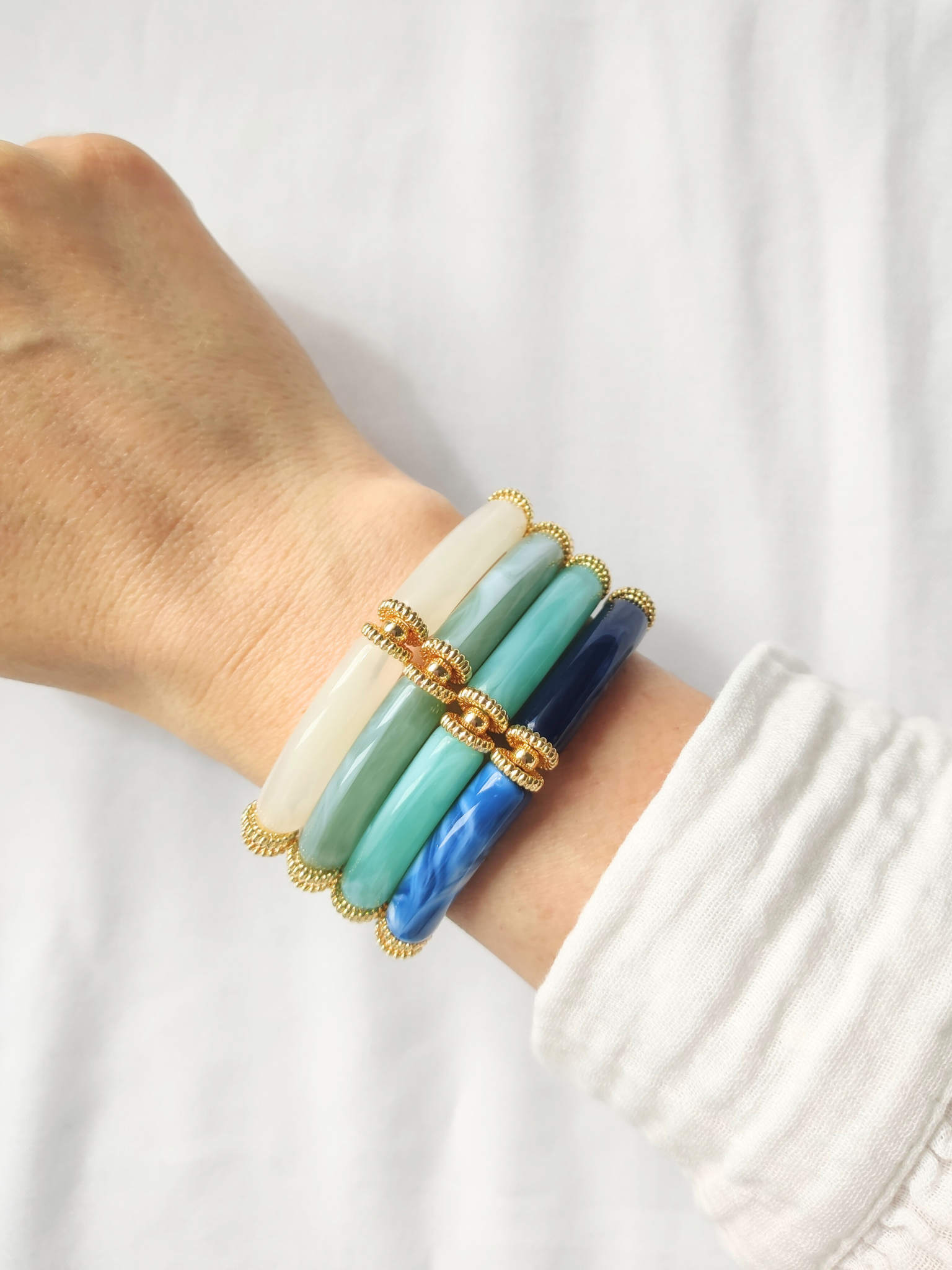 L'Atelier d'Artémis - Venta al por mayor Pulsera de cuentas - Pulsera elástica SALMA11