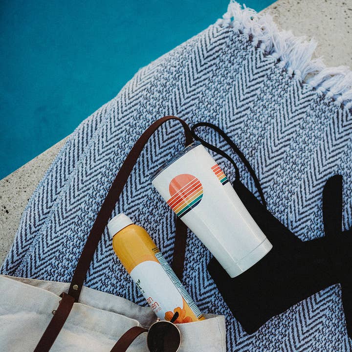 SIC Cups - Wholesale Insulated Mug/Tumbler - 20 oz. SIC Tumbler | Retro Sunset1