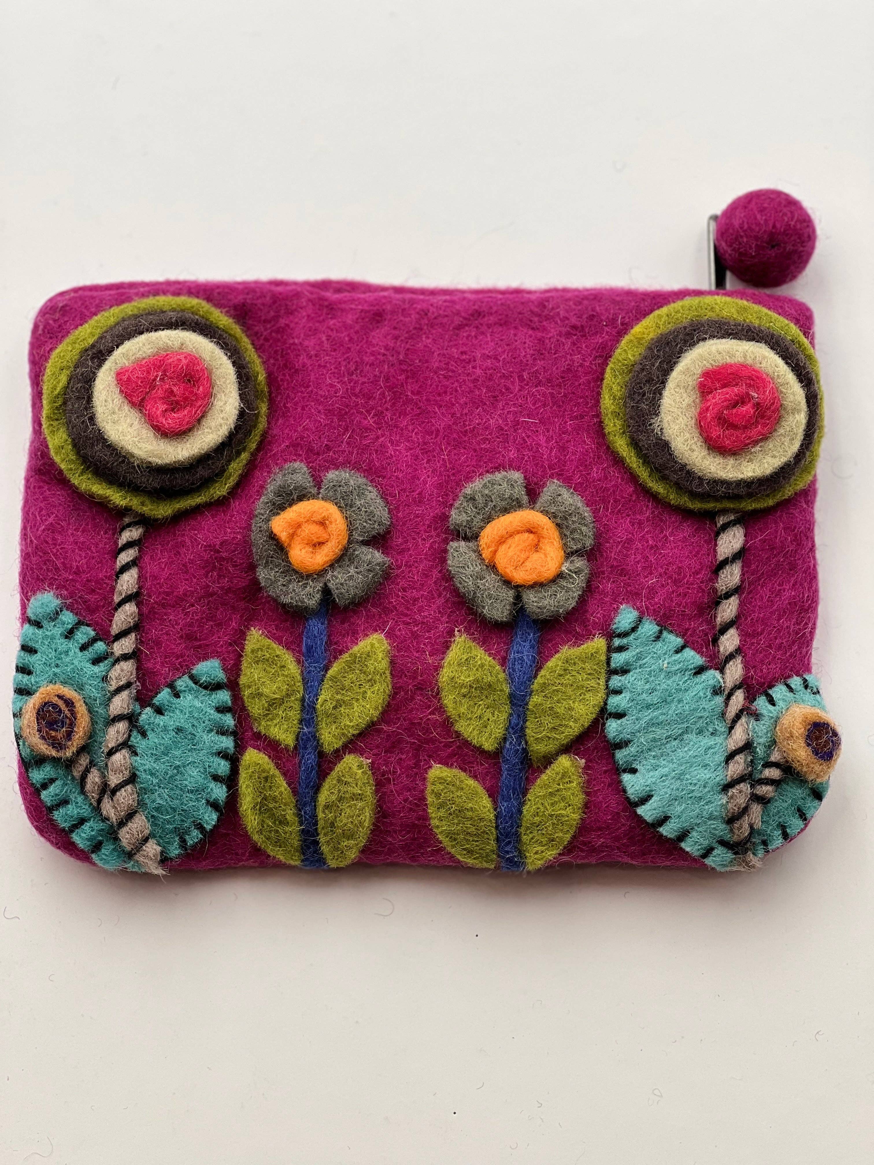 NURBU INC. - Vente Porte-monnaie – femme - Grand sac à main feutré avec laine (CPB12) Lot de 76