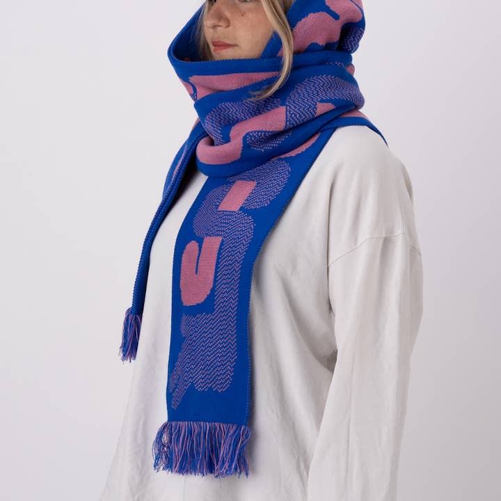 entzück dich selbst – Großhandel Schal – Damen – "entzück dich selbst" Schal (blau/rosa)