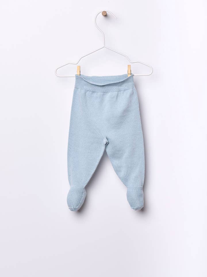 Trousers with feet knitted in organic cotton | MY SWEET BABY for wholesale by Wedoble: sustainable children's fashion