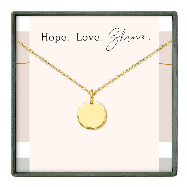 Encouragement Blank Slate Necklace New Beginnings Gift for wholesale by hope love shine
