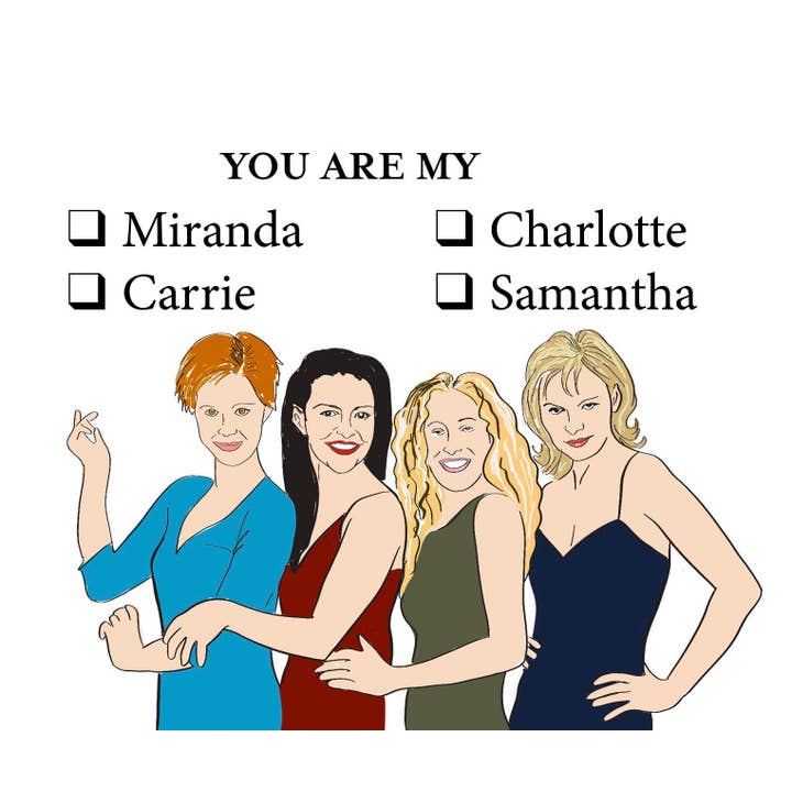 Just Like That Carte de vœux Sex and the City, carte parfaite pour la vente par LA PAPER LOVER