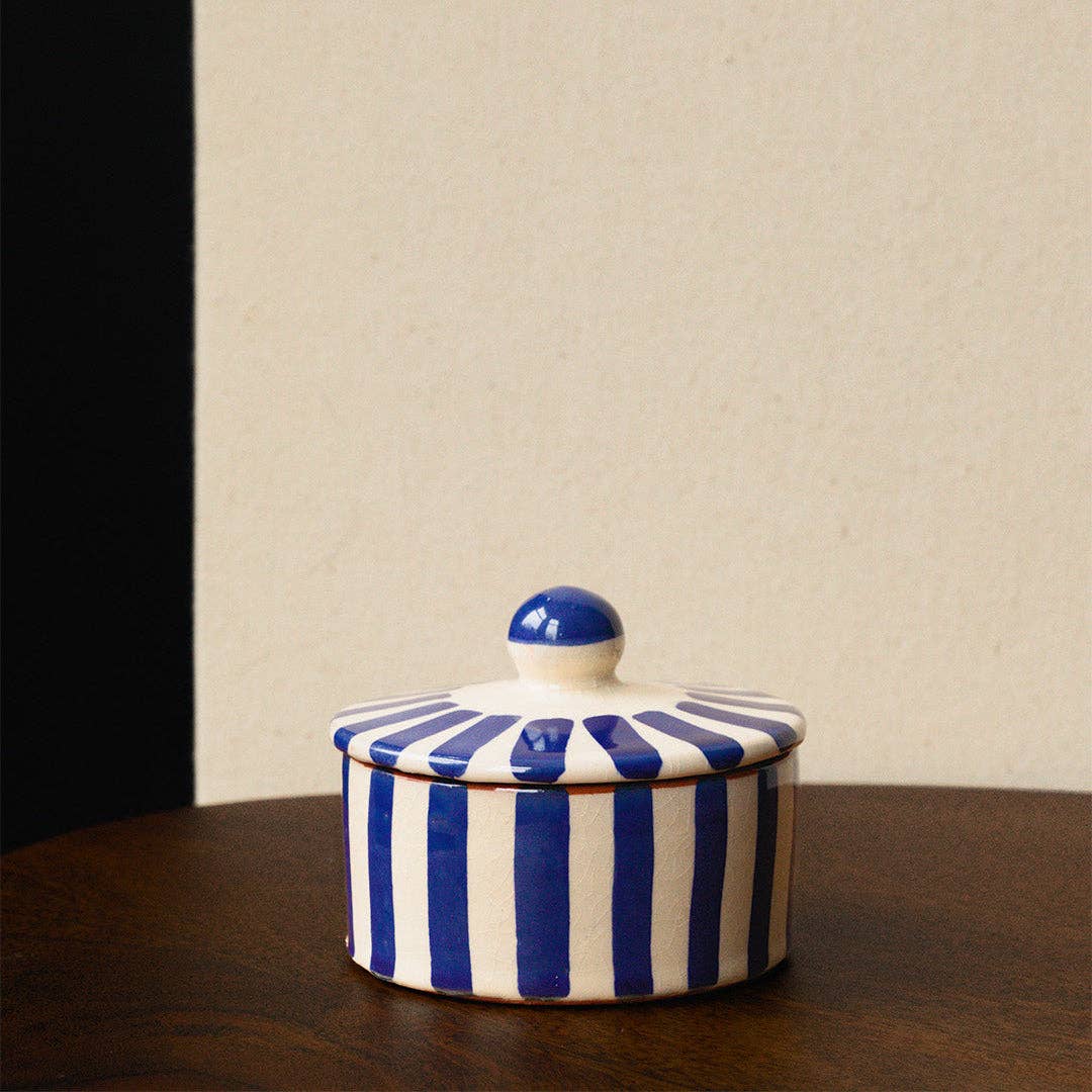 Pink Cactus & Co – wholesale Jar – Stripe Sugar Pot0