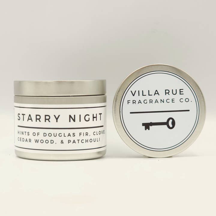 Noche Estrellada - Vela de Soja y Coco de 4oz para venta al por mayor de Villa Rue Fragrance Company